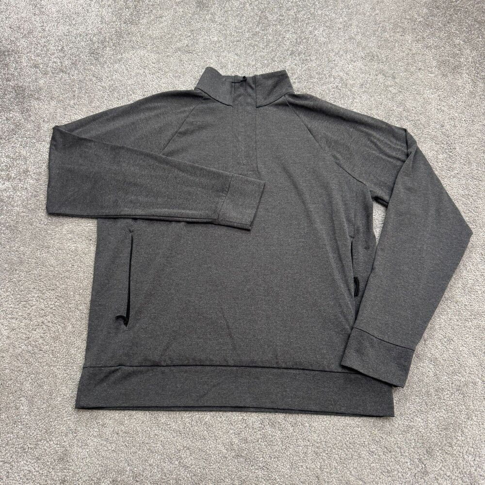 BR Standard 1/4 Zip Pullover Performance Shirt Men Small Gray Long Sleeve Active